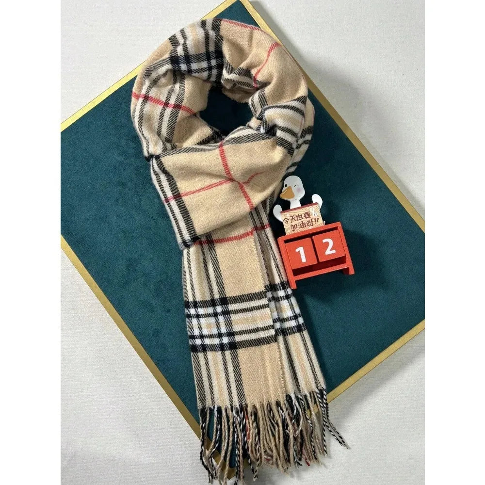 Cashmere Warm Scarf for Women Design Winter Men Shawl Wrap 2025 Plaid Female