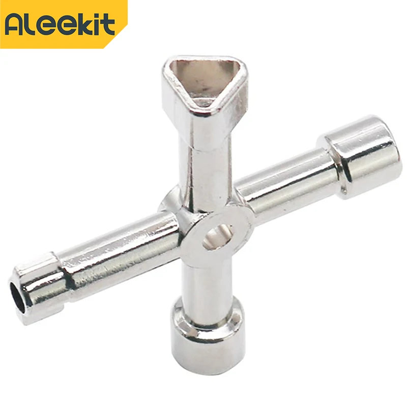 Aleekit 4 Way Universal Cross Triangle Wrench KEY Multifunction Cross Wrench High Quality Multifunction Repair Tools Hand Tools