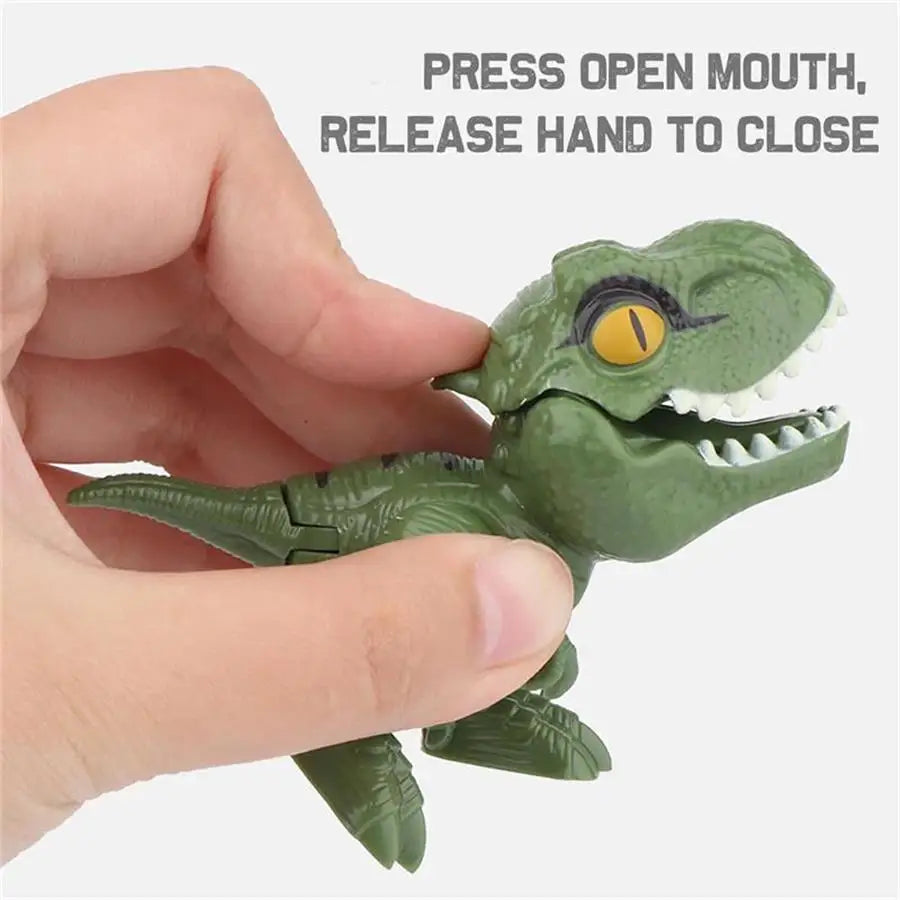 5-20PCS Funny Mini Cartoon Animal Tyrannosaurus Toy Plastic Hand Bite Finger Dinosaurs Mobile Joint Animal Finger Hand Doll Prop