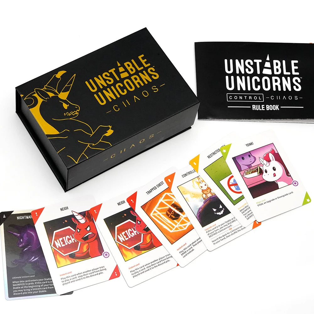Unstable Unicorns Board English Family Party Expansion Basic Version Of Classic Board Games Control and Chaos Base Game