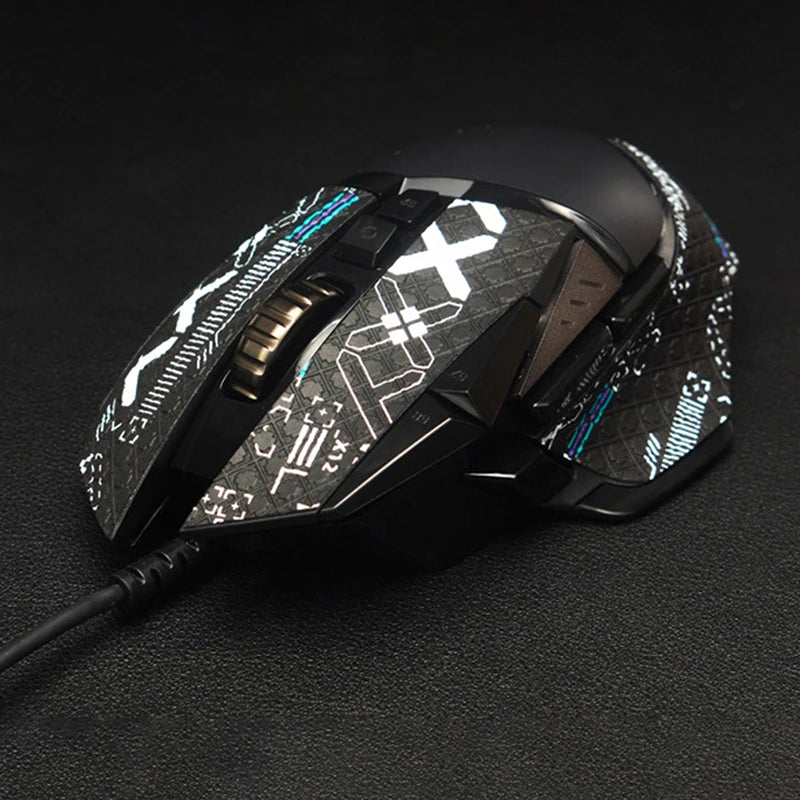Anti-slip Handmade Mouse Sticker For Logitech G502 Hero Wireless Skin Sticker Side Sweat Pad G502 PC Gamer DIY Without Mouse
