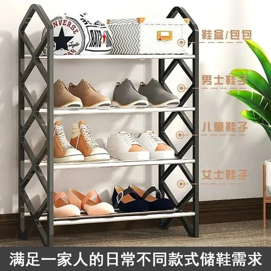 Multifunctional household entrance sub-indoor multi-layer x shoe rack shoe cabinet type shoe rack external floor dormitory