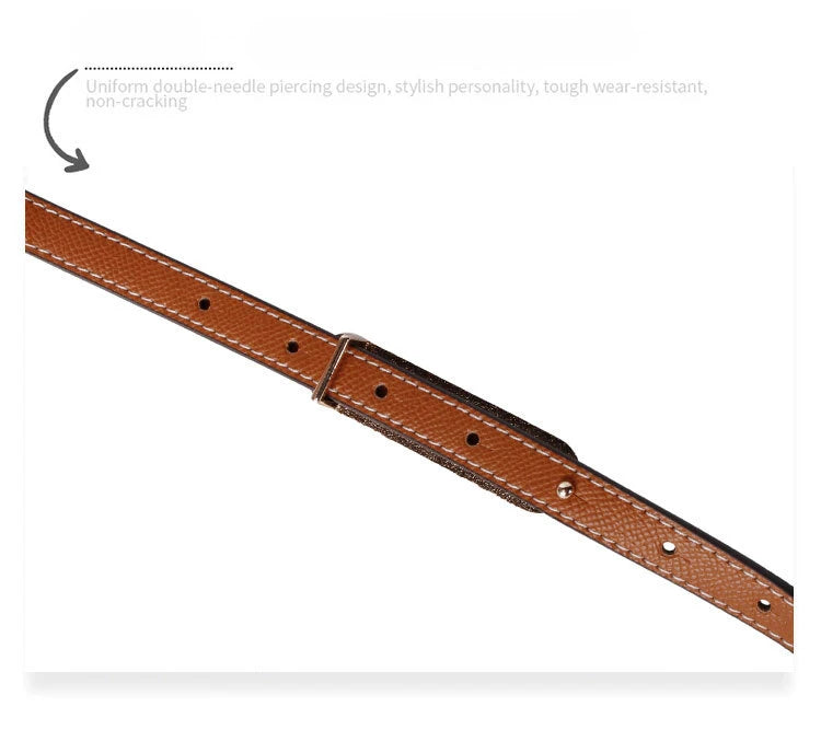 2023 Double-sided use of women's leather belt decorated ins fashion jeans wild student trend luxury design top quality brand