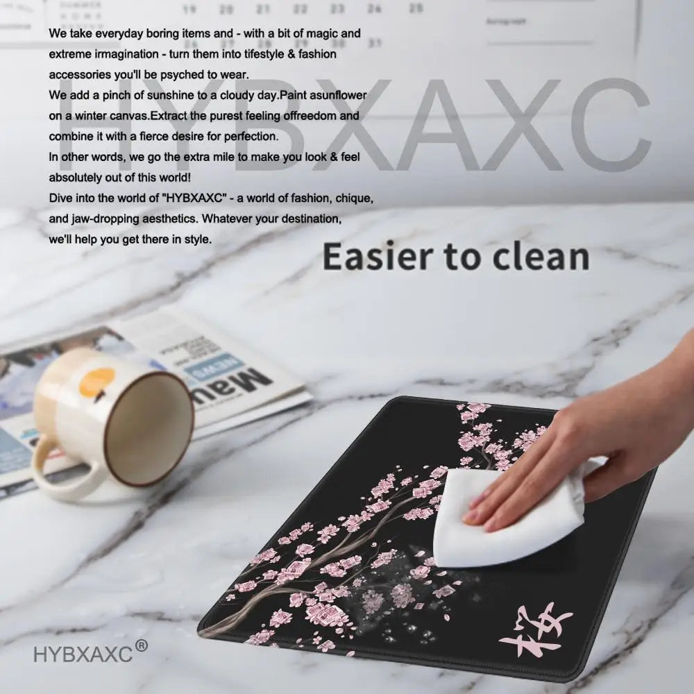 450x400 Japan Cherry Blossom Game Small Mousepad Computer Sakura Desk Mat Table Keyboard Pad Laptop Cushion Non-slip Deskpad