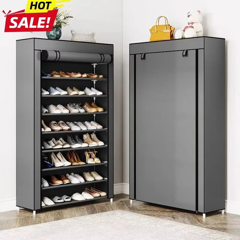 Home corridor living room shoe rack fabric dustproof shoe cabinet economical multi-layer shoe cabinet minimalist furniture