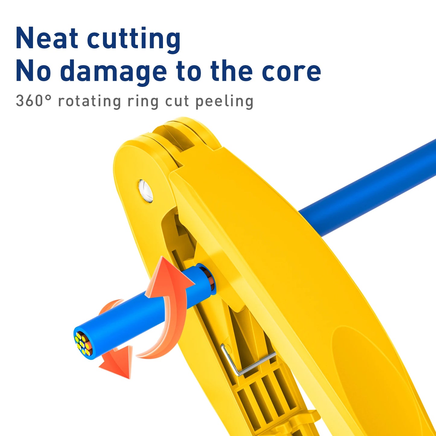 ZoeRax 4-in-1 RJ45 network cable tool with cutting, stripping, untangling, and straightening functions applies to STP/UTP cable.