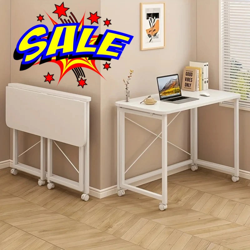 Folding desk, movable desk, home student computer desk, study desk, bedroom bedside desk, office desk computer desk desk table