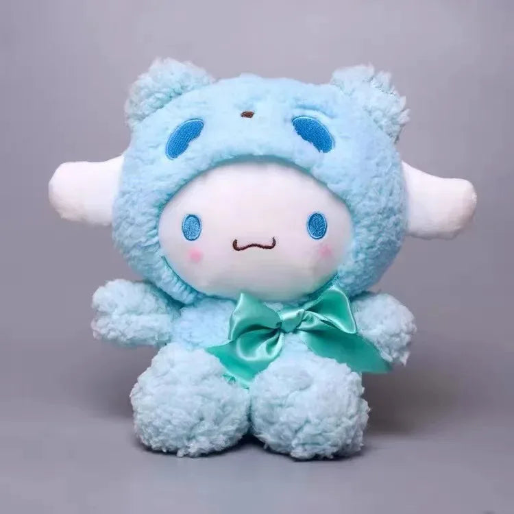 Kawaii 25cm Sanrio Jade Dog Kuromi Dressing Doll Doll Plush Toy Stuffed Animal Patung Dolls Birthday Gift for Girls Kids Boys