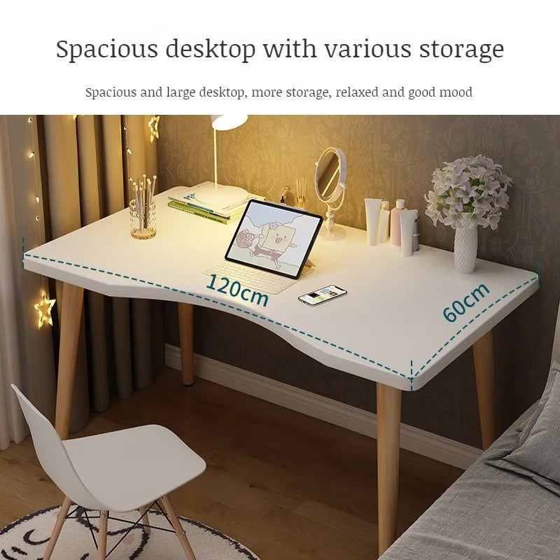 Home Office Desk Adult Desktop Computer Desk Modern Simple Workbench Student Study Writing Desk Household Solid Wood Leg Table