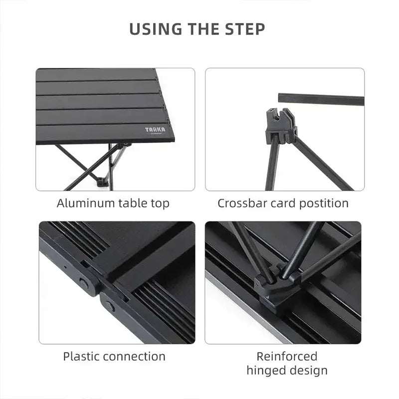 Camping Table Ultra Light Folding Egg Roll Table with Storage Bag Picnic BBQ Self Drive Hiking Foldable Desk Outdoor Tools