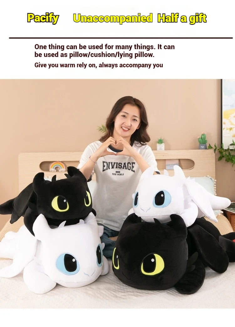 100cm Little Flying Dragon Kawaii Plush Toy Lying Posture Style Toothless Doll Pillow Children Couple Christmas Birthday Gift