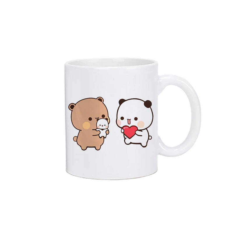 Panda Bear Bubu Dudu Coffee Milk Cup Mocha Cat Panda Bear Couple Christmas Mug Kawaii Cups Original Mugs Drinkware Birthday Gift