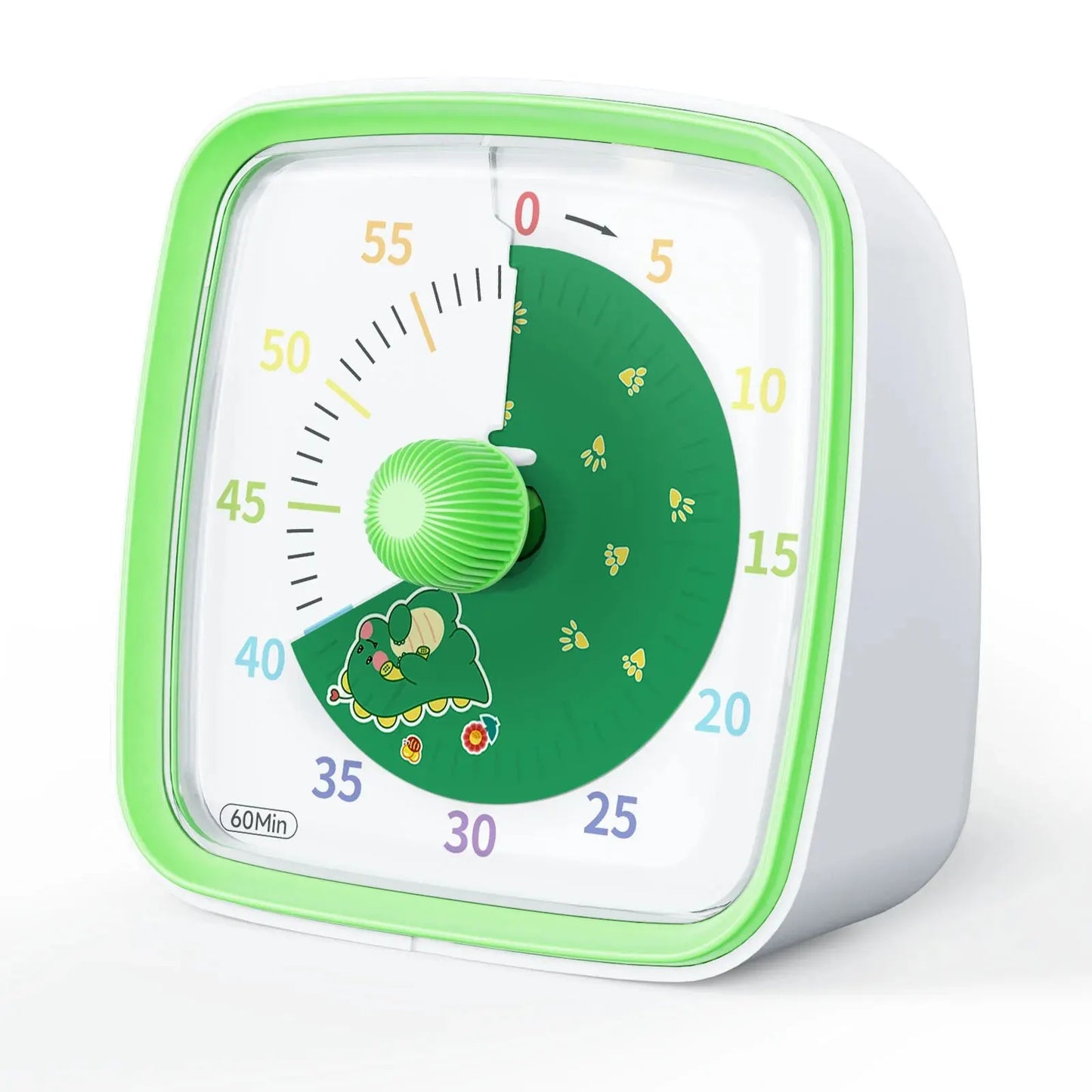 Yunbaoit Visual Timer with Night Light, 60-Minute Countdown Timer for Kids and Adults, Silent Classroom Timer for Home, School