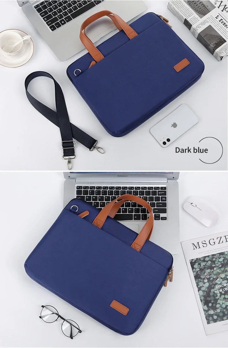 Lightweight Laptop Bag Portable Business Shoulder Messenger Bag 14/15 Inch Handbag Waterproof shockproof Storage Bags Briefcases