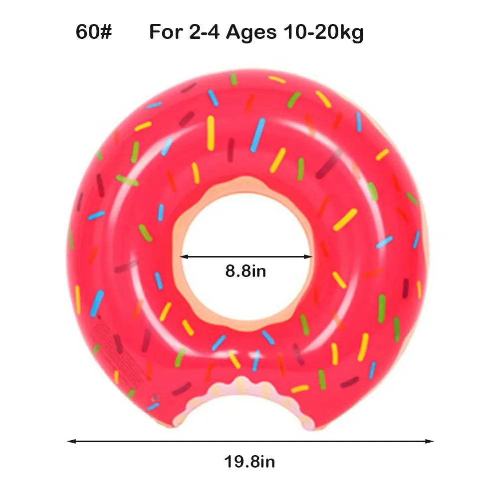 Rooxin Donut Swimming Ring Inflatable Swim Pool Float For Kid Adult Swimming Circle Baby Swim Tube Water Play Swimming Equipment