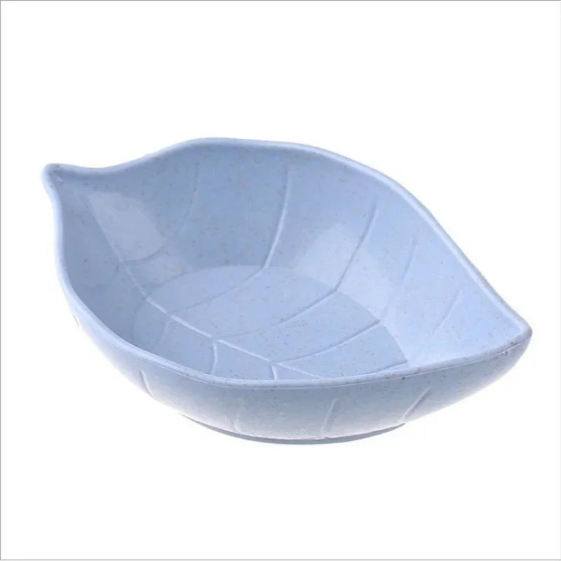 New Nordic Style Leaf Small Plate Food Grade Wheat Straw Seasoning Plate Home Kitchen Vinegar Bowls Soy Sauce Plates Snack Plate