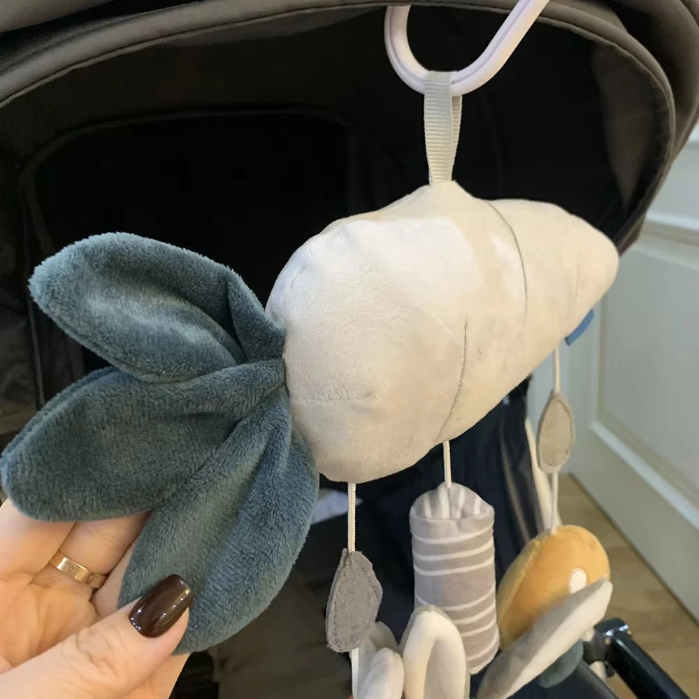 Baby Toys for 0 3 6 12 Months Babies Soft Plush Animal Rattles Stroller Hanging Toy for Baby Car Seat Crib Travel Sensory Toys