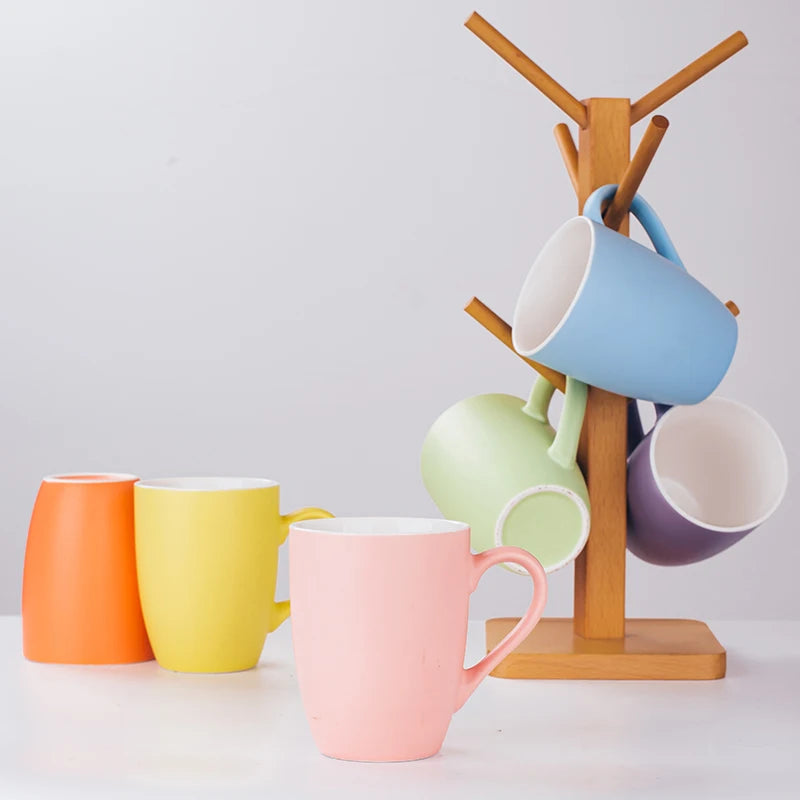Macaron household ceramic cup living room coffee cup breakfast milk water cup mug