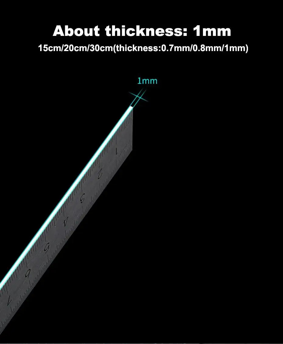 Deli Stainless Steel Ruler 15/20/30cm Metal Straight Ruler for Home School Precision Measuring Drawing Tool Supplies