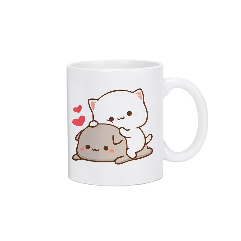 Panda Bear Bubu Dudu Coffee Milk Cup Mocha Cat Panda Bear Couple Christmas Mug Kawaii Cups Original Mugs Drinkware Birthday Gift