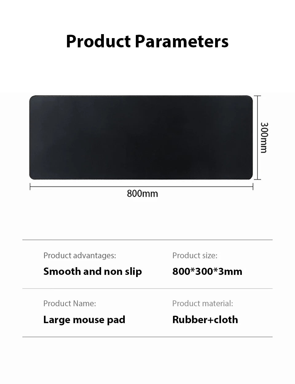 Large Mouse Pad Anti-Slip Rubber Mouse Mat Computer PC Gamer Desk Mat Stitched Edge Large Office Gaming Mousepad Accessories XXL