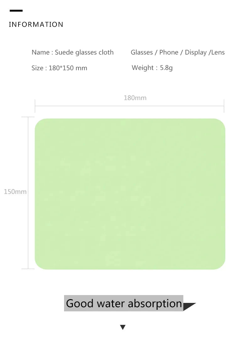 5PCS Eyeglass Cleaning Cloth Microfiber adaptable for Screens, Lenses Nylon or Polaroid Glasses 15*18cm random color
