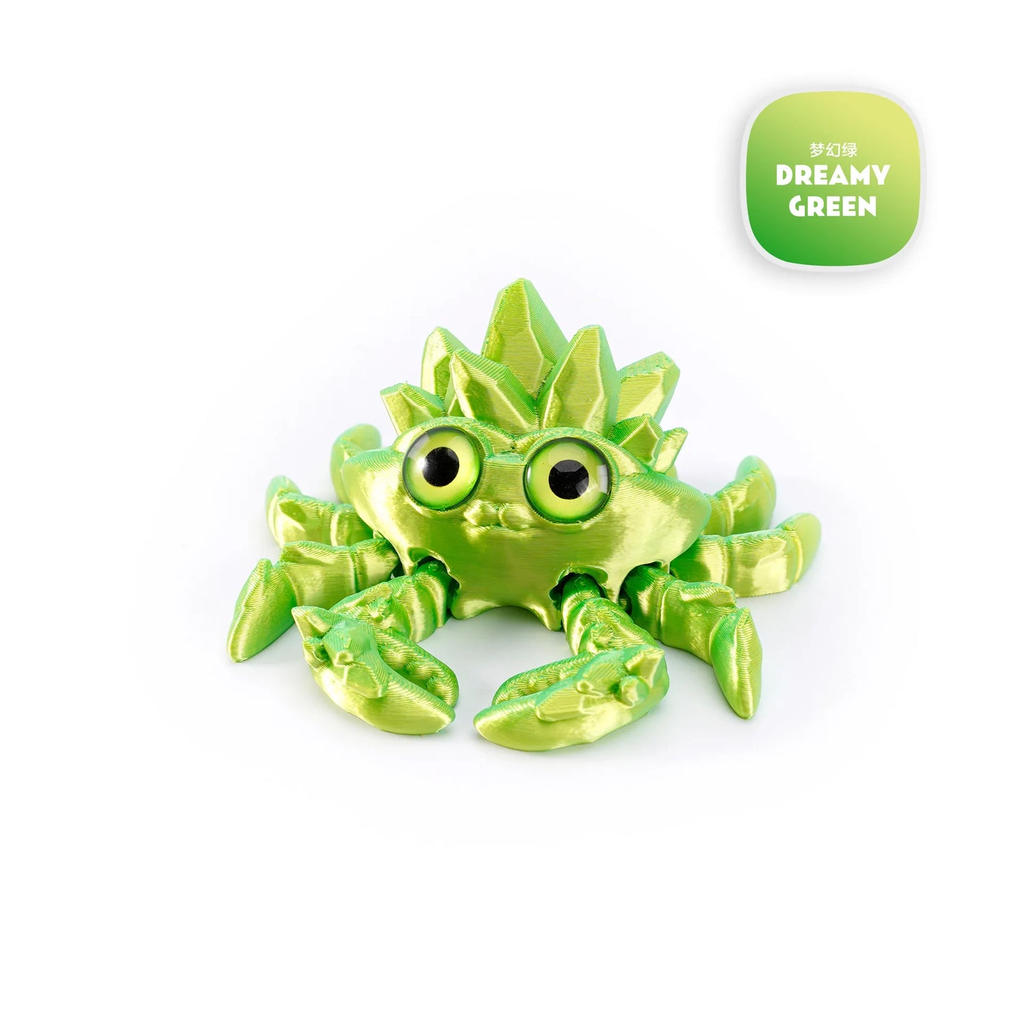 3D Printed Crystal Gems Crab Toys Joint Movable Model Novelty Animals Toy Anti-stress Figurine Miniature Desk Ornaments Birthday
