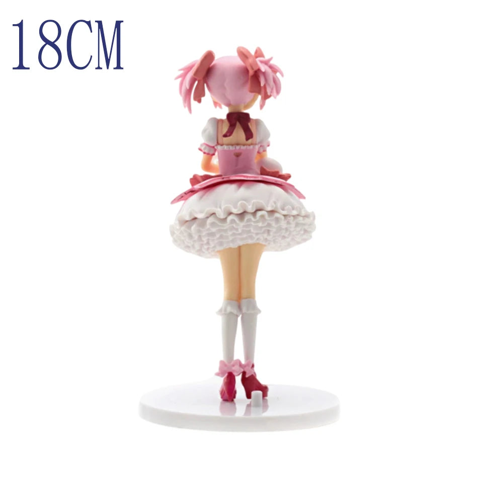 18CM Puella Magi Madoka Magica Aniem Figure Kaname Madoka Magic Girl PVC Anime Action Figures Model Anime Cartoon Model Toy Gift
