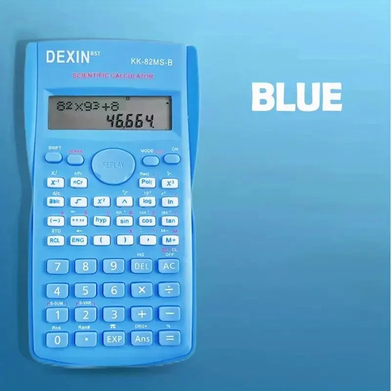 1pc Engineering Scientific Calculator 2 Line Function Calculator Fraction Calculator Statistic Calculator For School Calculator