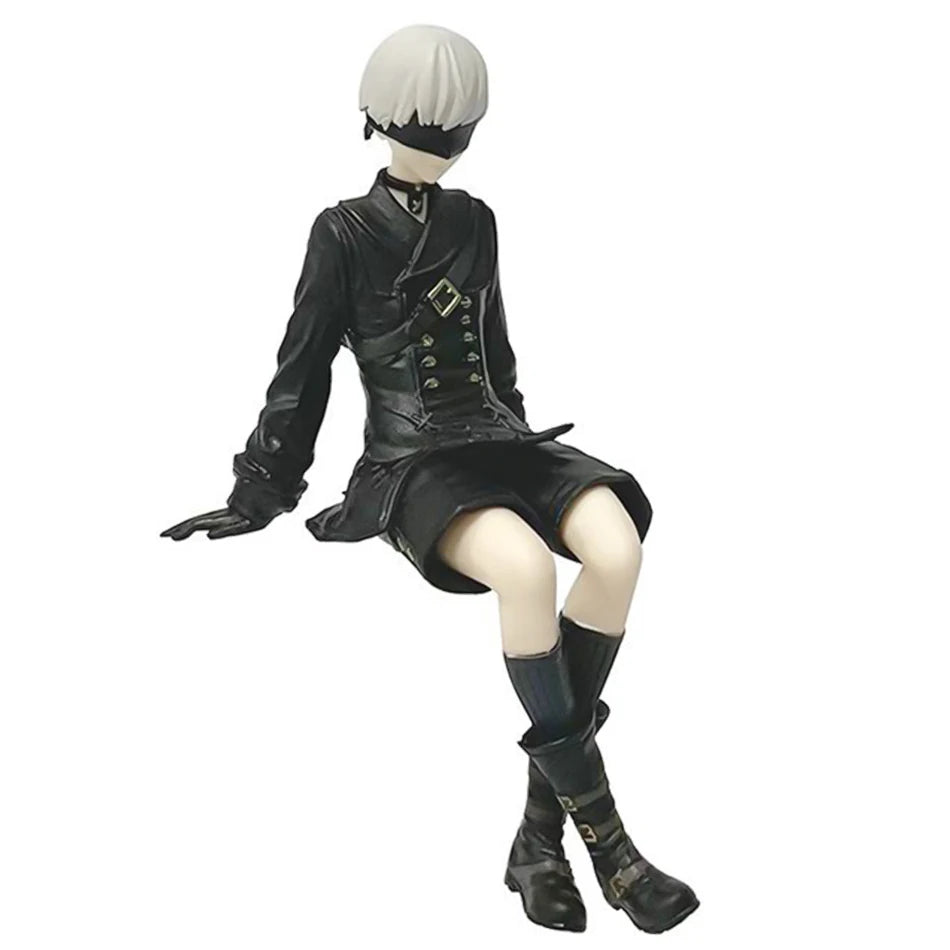 Anime NieR:Automata YoRHa A No.2 Type B Action Figure Noodle Stopper 2B 9S Sitting PosturePVC Model Collection Ornament Toy