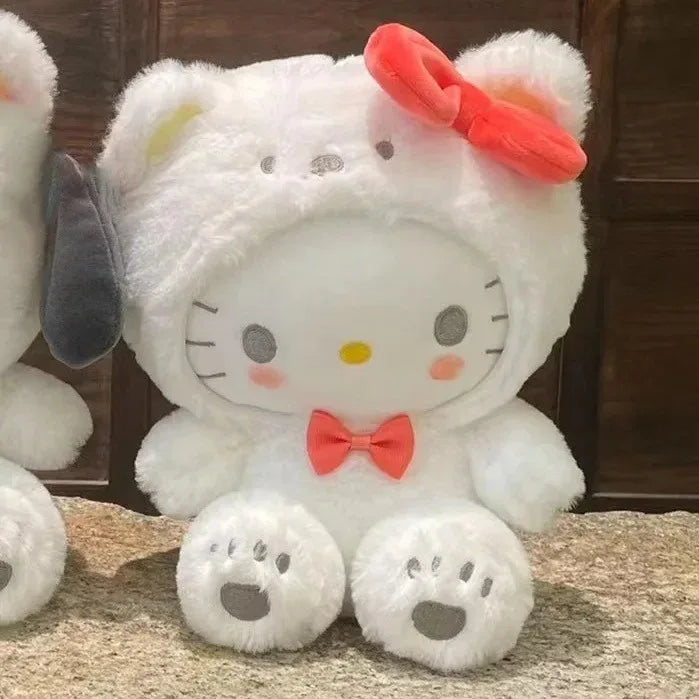 20CM Sanrio Plushies Hello Kitty Cinnamonroll Kuromi Pochacco Stuffed Plush Doll Cos Bear Cute Toys Children Birthday Gifts