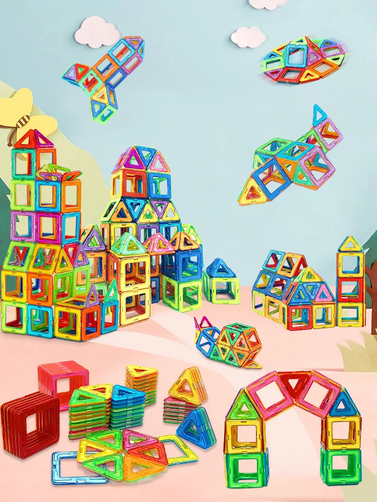 Magnetic Building Blocks for children's Toys, Puzzle Learning, Birthday and Christmas Gifts