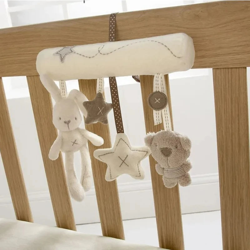 Baby Hanging Rattles Toys Children 0 12 Months Baby Sensory Toys Activity Crib Stroller Toy Pram Pendant Bell Plush Appease Doll
