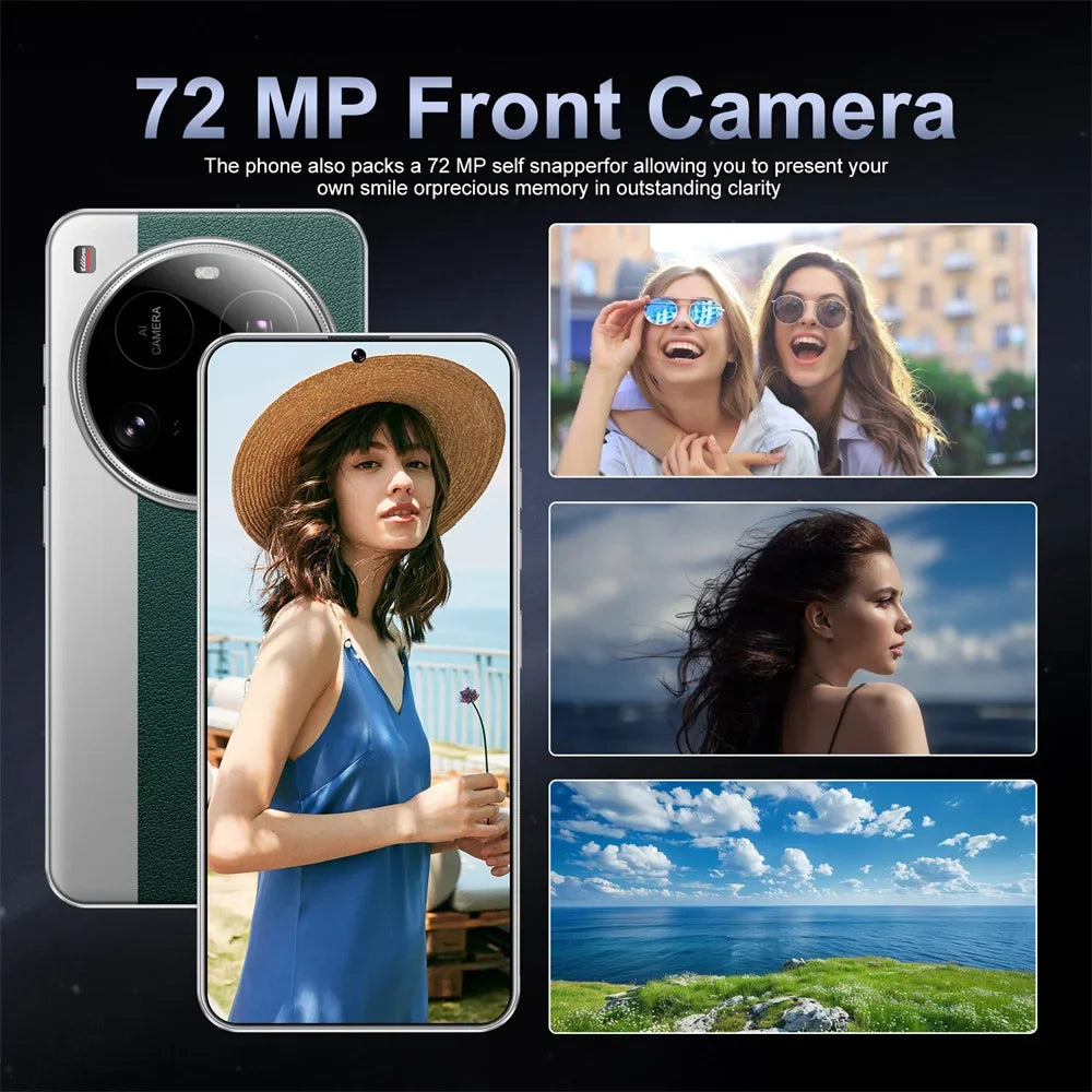 Brand New M15 Ultra Smartphone 7.3inch HD 16GB+1TB Cell Phone 50+108MP Dual SIM 5G Mobile Phones 8000mAh Android15 Unlocked