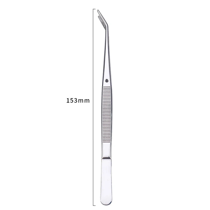 Ourriner Stainless Steel Nail Art Nippers Tweezers Rhinestones Crystal Sequins Glitter Picking Up Cotton Cleaner Tools Manicure
