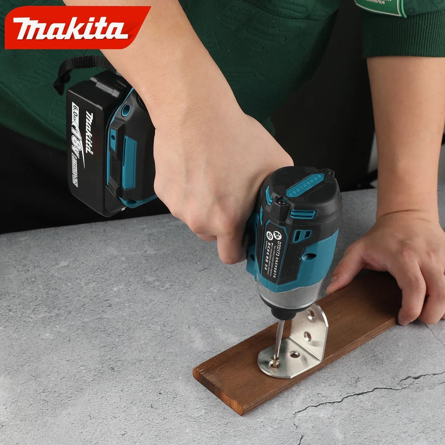 Makita DTD173 Brushless electric screwdriver Auto repair impact screwdriver batch 220N.m Electric Driver Tools