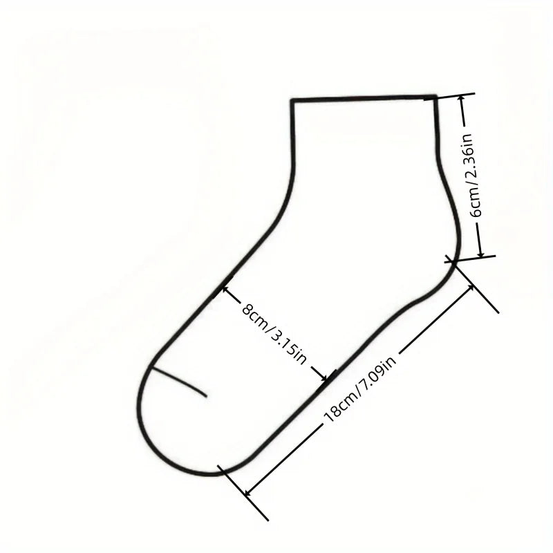 10/20/30/50/100Pairs Heart Print Socks Valentine's Day Candy Colored Ankle Socks Women's Stockings & Hosiery