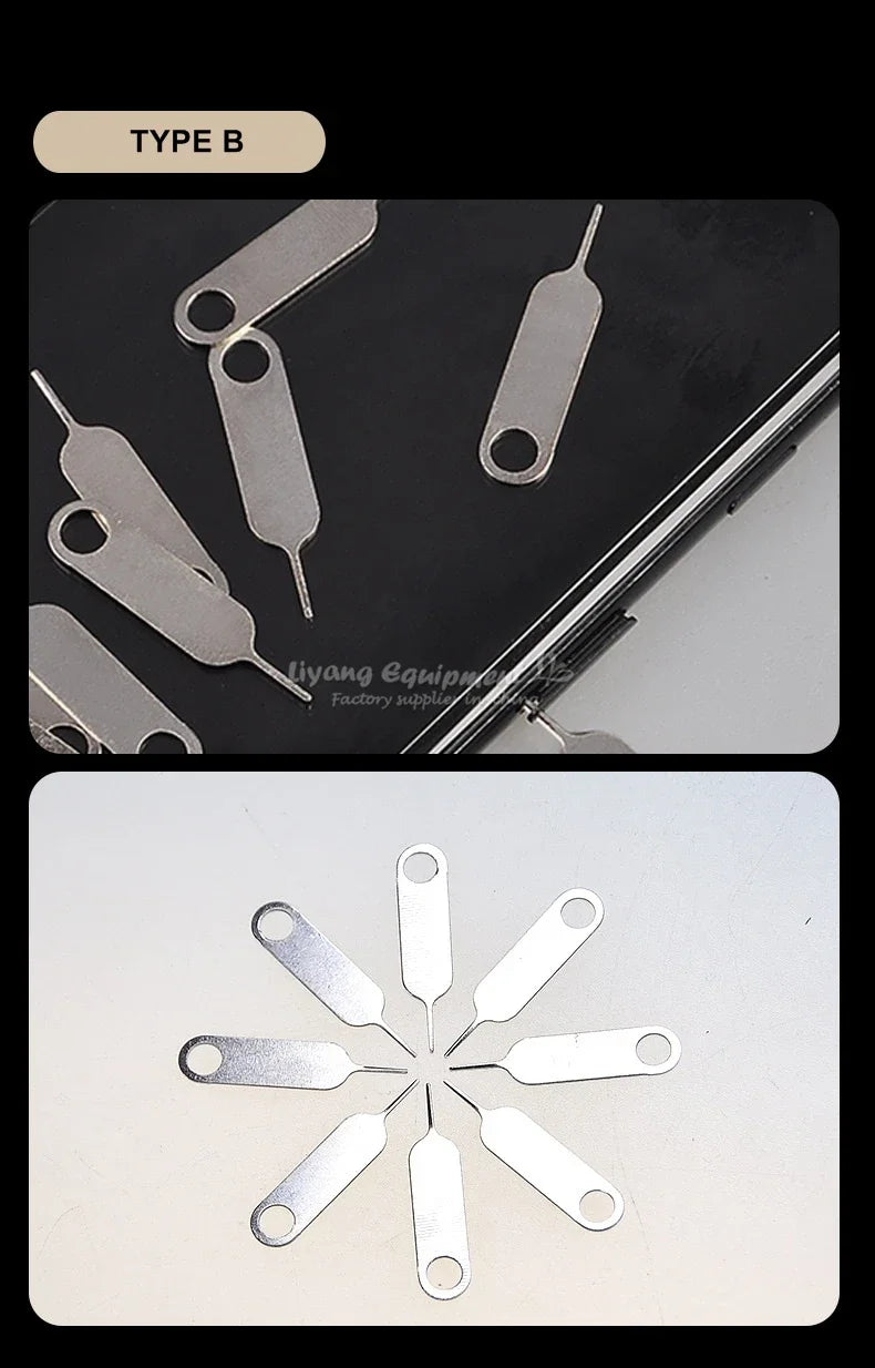 5pcs Mobile Phone Sim Card Remover Pin Needle Replacement Parts Tool Kit for iPhone Samsung Blackberry Xiaomi Oppo Huawei Repair