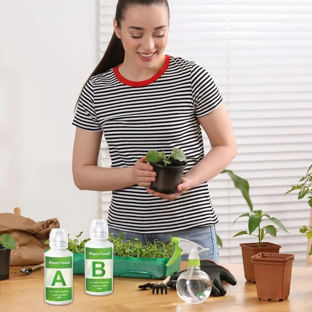 Fertilizer AB Two Part Set Hydroponic Garden Plant Food Plant Fertilizer For Flowers Vegetables Grass Nutrients Garden supplies
