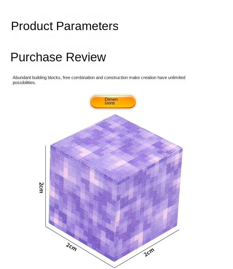 New Magnetic Blocks-Build Mine Magnet World Set for Boys Girls, Sensory Construction Toys for Toddlers Christmas Gifts