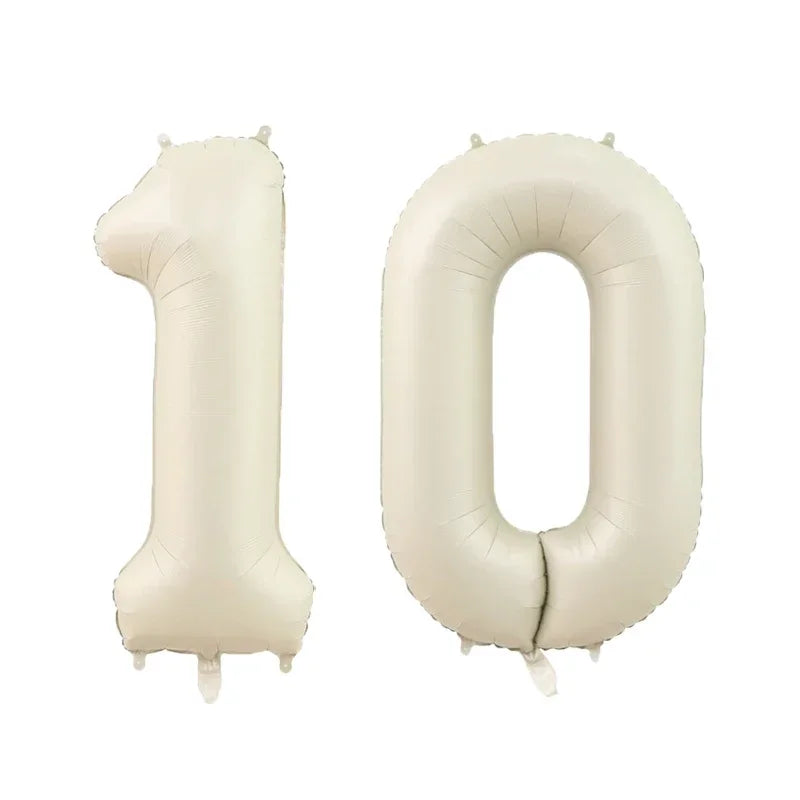 2Pcs 32 Inch Gold Silver Black Blue Red Helium Foil Number Balloon 10 11 12 13 14 15 Happy Birthday Party Decoration Supplies