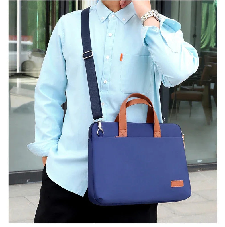 Lightweight Laptop Bag Portable Business Shoulder Messenger Bag 14/15 Inch Handbag Waterproof shockproof Storage Bags Briefcases