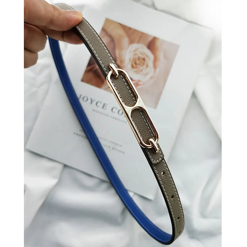 2023 Double-sided use of women's leather belt decorated ins fashion jeans wild student trend luxury design top quality brand
