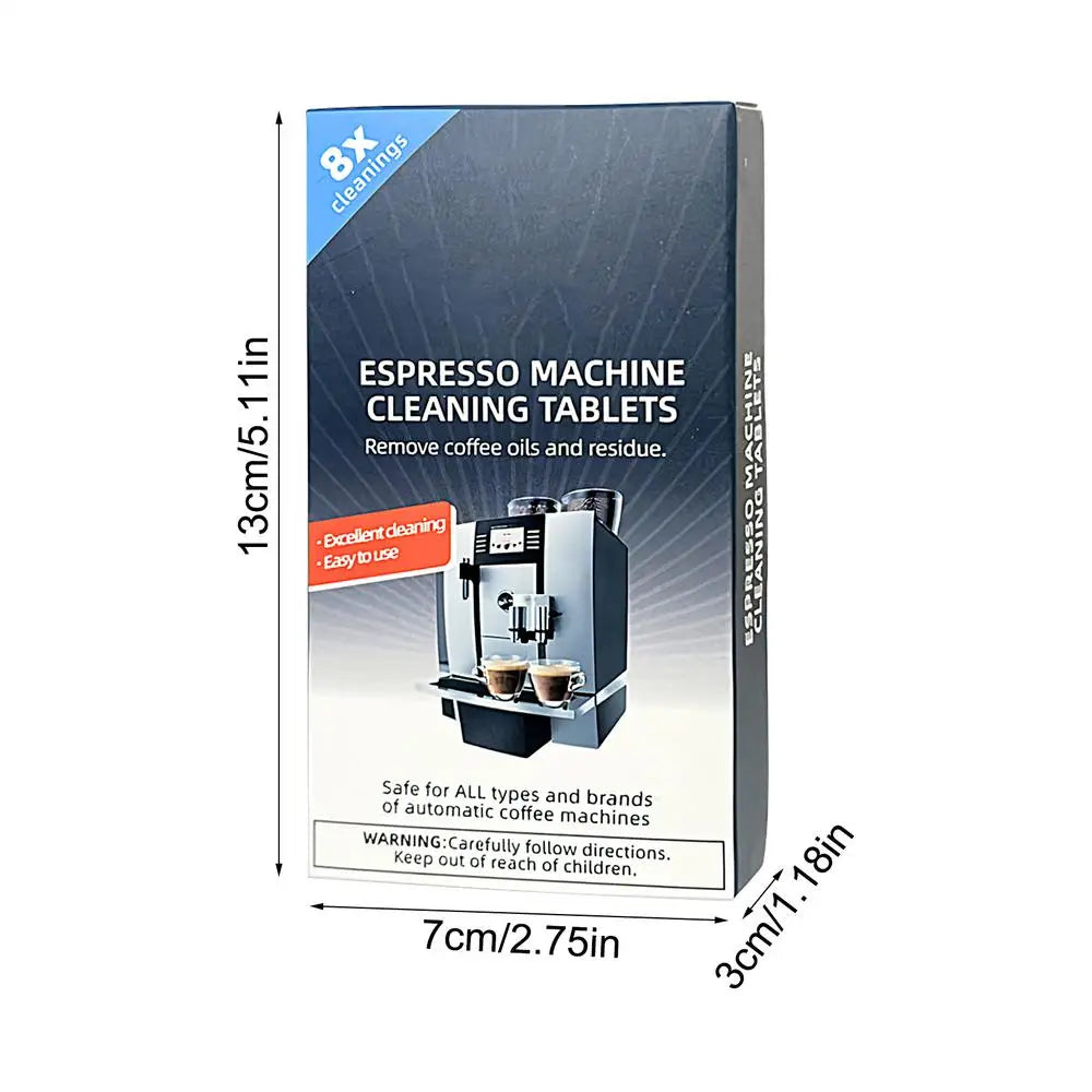 8 pieces Cleaning Tablets for Espresso Coffee Machine Coffee Maker Pot Descaling Tablets Home Kitchen Supplies