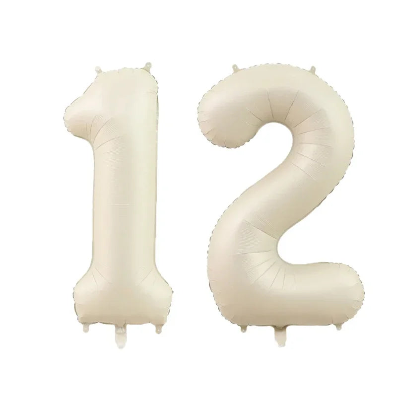 2Pcs 32 Inch Gold Silver Black Blue Red Helium Foil Number Balloon 10 11 12 13 14 15 Happy Birthday Party Decoration Supplies