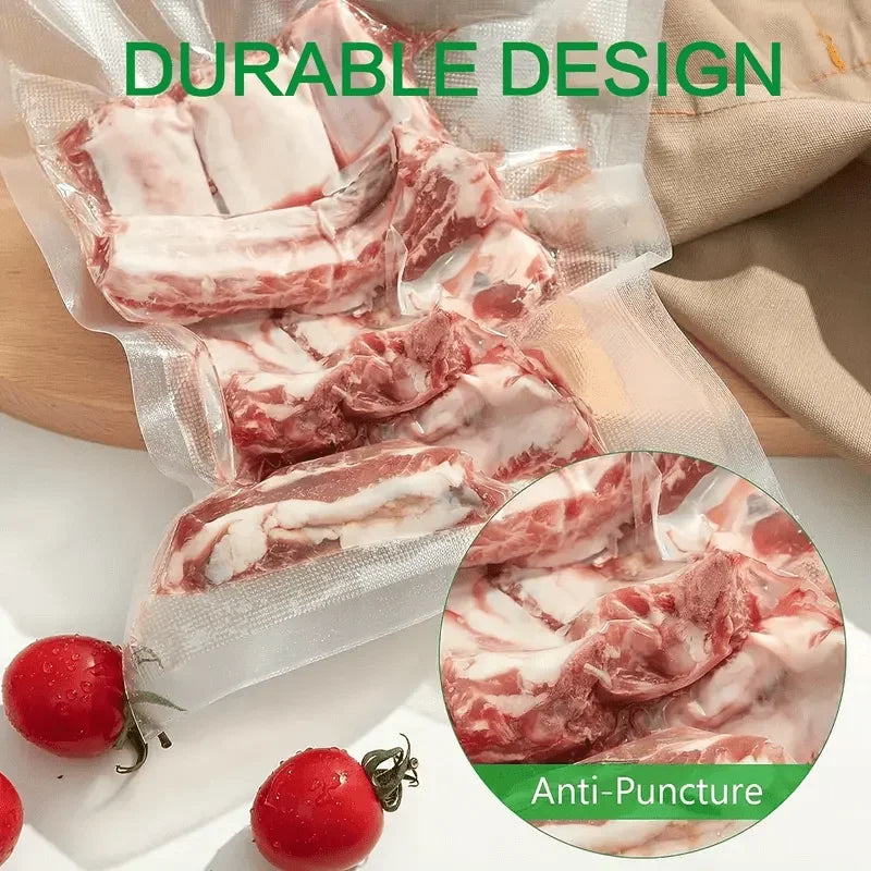 Two rolls of vacuum sealer bags for food preservers BPA-free, perfect for vacuum storage of household kitchen items