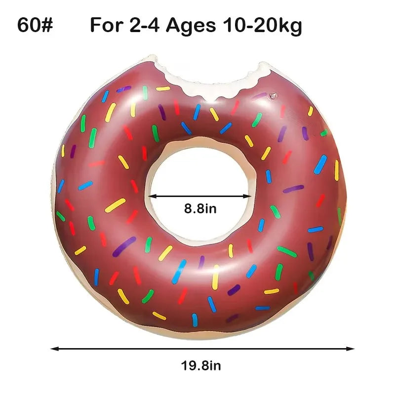 Rooxin Donut Swimming Ring Inflatable Swim Pool Float For Kid Adult Swimming Circle Baby Swim Tube Water Play Swimming Equipment