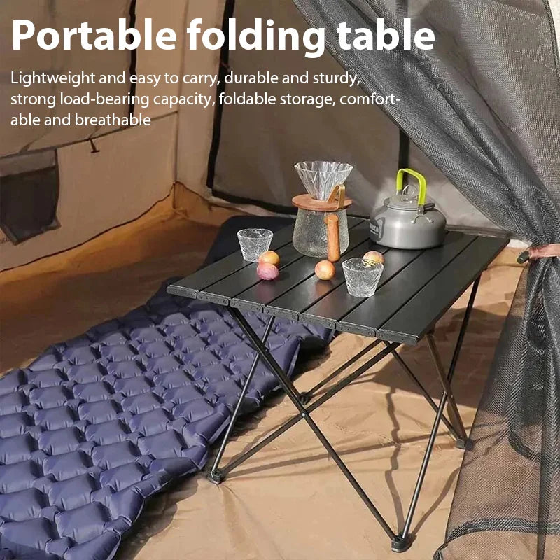 Camping Table Ultra Light Folding Egg Roll Table with Storage Bag Picnic BBQ Self Drive Hiking Foldable Desk Outdoor Tools