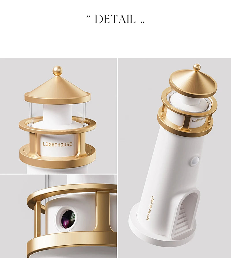 Floating Moon Lamp Projection Lighthouse Lamps Night Light Remote Control Bluetooth Speakers Motion Sensor Light Room Decor Gift