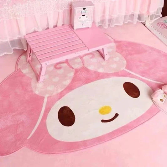 60-160cm Sanrio My Melody Carpet Bedside Blanket Floor Mat Dressing Table Foot Pad Girl Room Bedroom Decorative Pashmina Carpet